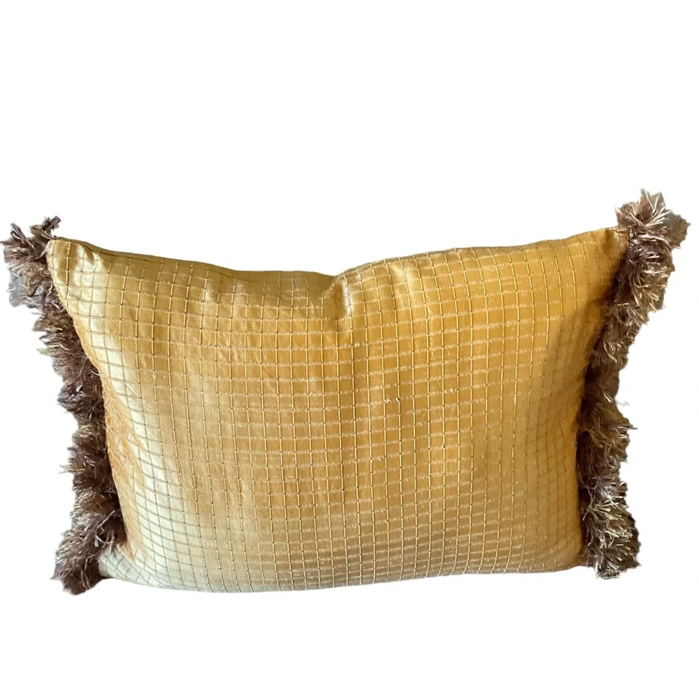 Custom Accent Pillow (Two Available) 20" X 15" fringed ends - Picture 1 of 1